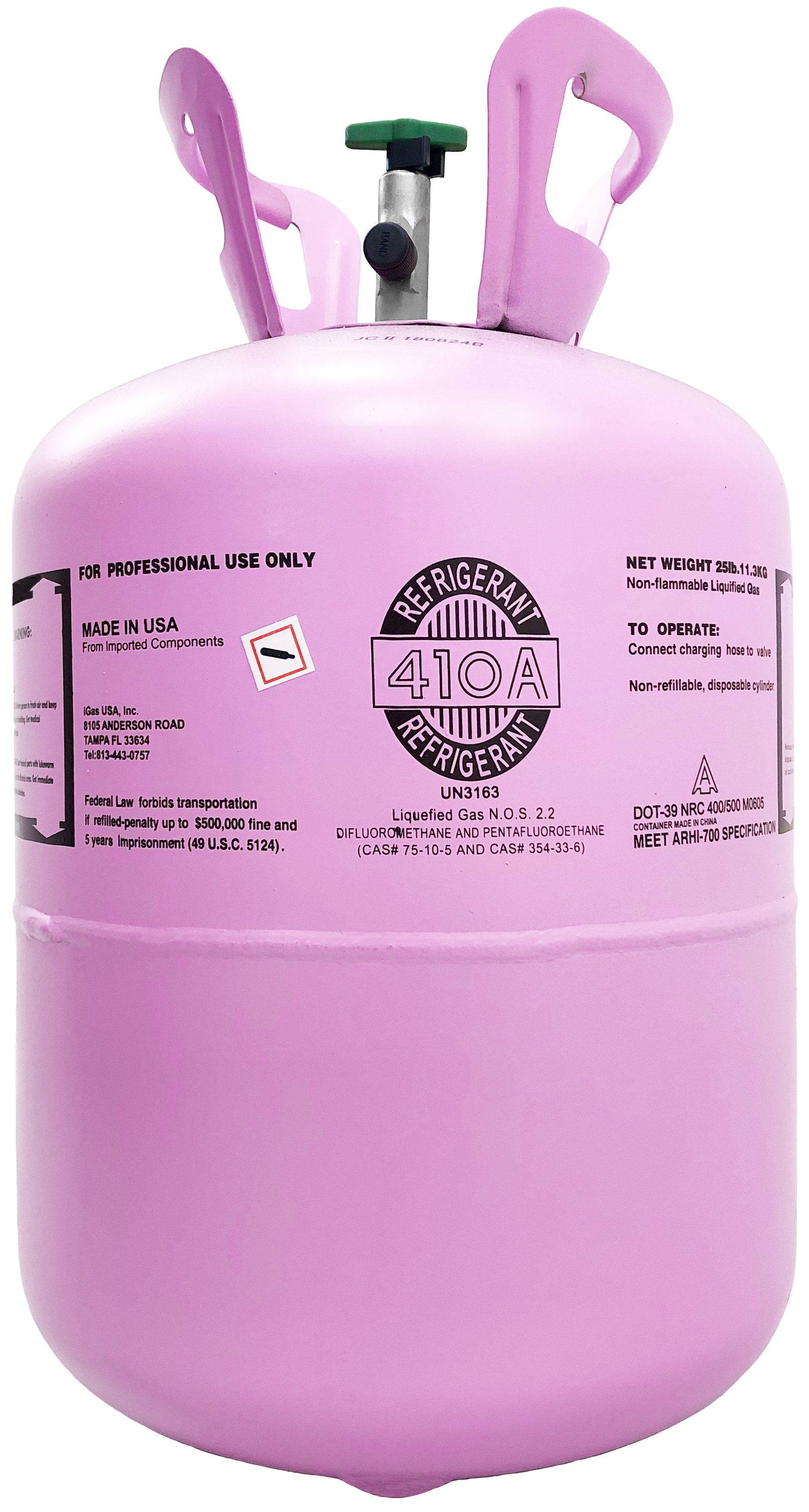 R-410A Refrigerant 25 lb Cylinder